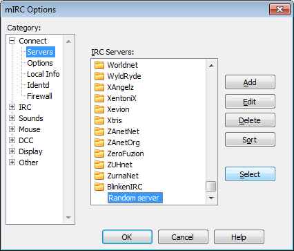 search mirc channels